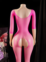 Exotic Halter Fishnets Bodystocking Tight Sheer Pantyhose Crotchless Erotic Costumes Porn Transparent Bodysuits