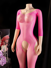 Exotic Halter Fishnets Bodystocking Tight Sheer Pantyhose Crotchless Erotic Costumes Porn Transparent Bodysuits