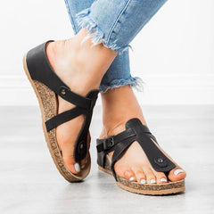 Fashion Sandals Stitching Sandals Open Toe Casual Shoes Platform Wedge Slides Beach Shoes