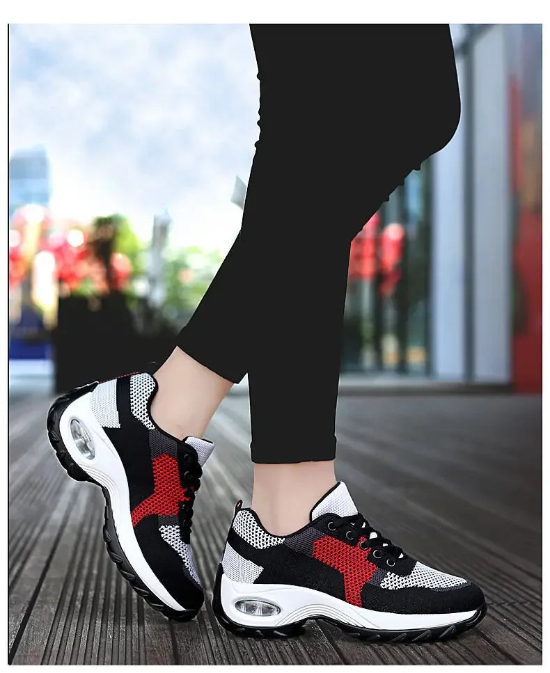 Fashion Wedge Casual Comfortable Breathable Platform Sport Shoes Outdoor Running Sneakers