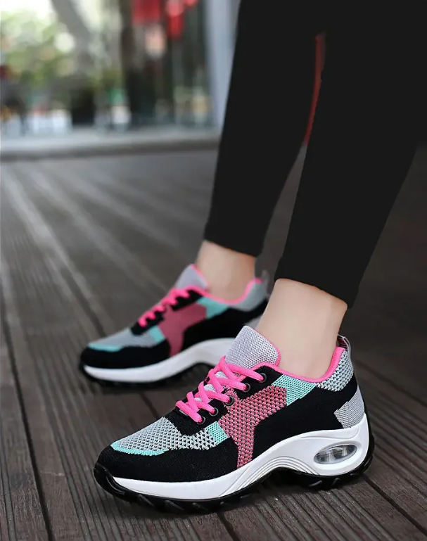 Fashion Wedge Casual Comfortable Breathable Platform Sport Shoes Outdoor Running Sneakers