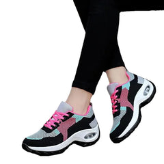 Fashion Wedge Casual Comfortable Breathable Platform Sport Shoes Outdoor Running Sneakers