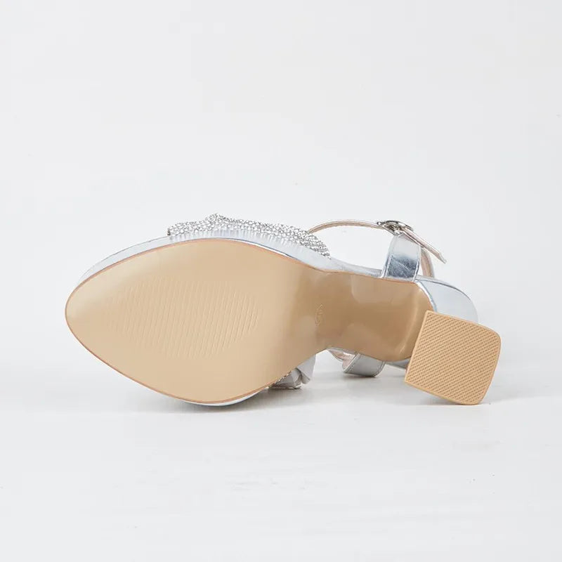 Fetish High Heels Crystal Sandals Platform Buckle Strap Pumps Shoes Heeled Sandals