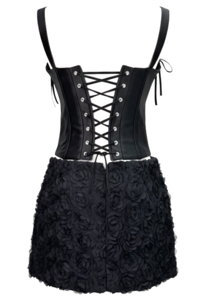 Floral Corset Dress Black