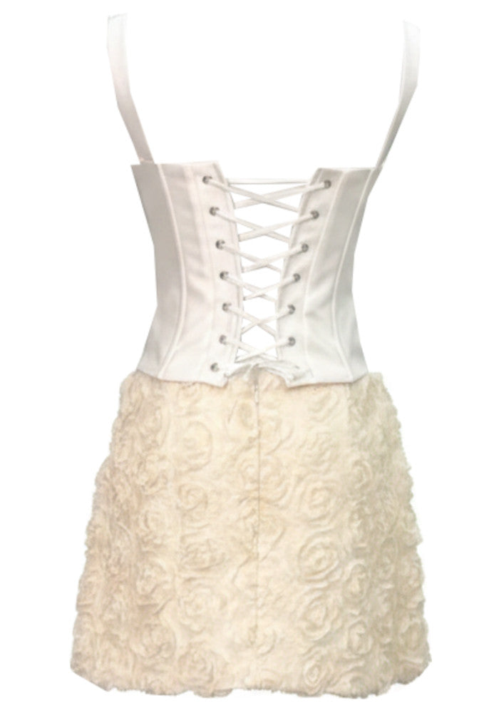 Floral Corset Dress Ivory