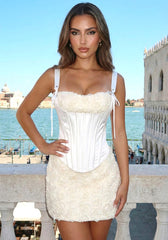 Floral Corset Dress Ivory