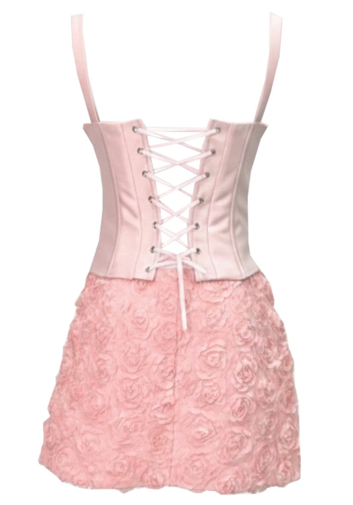Floral Corset Dress Pink