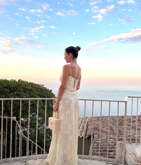 Floral Corset Maxi Dress Ivory