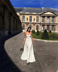Floral Corset Maxi Dress Ivory