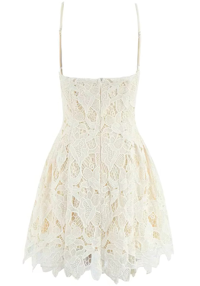 lace crochet skater dress Aubrielle Blue Crochet Lace Skater Dress  Frock and Frill