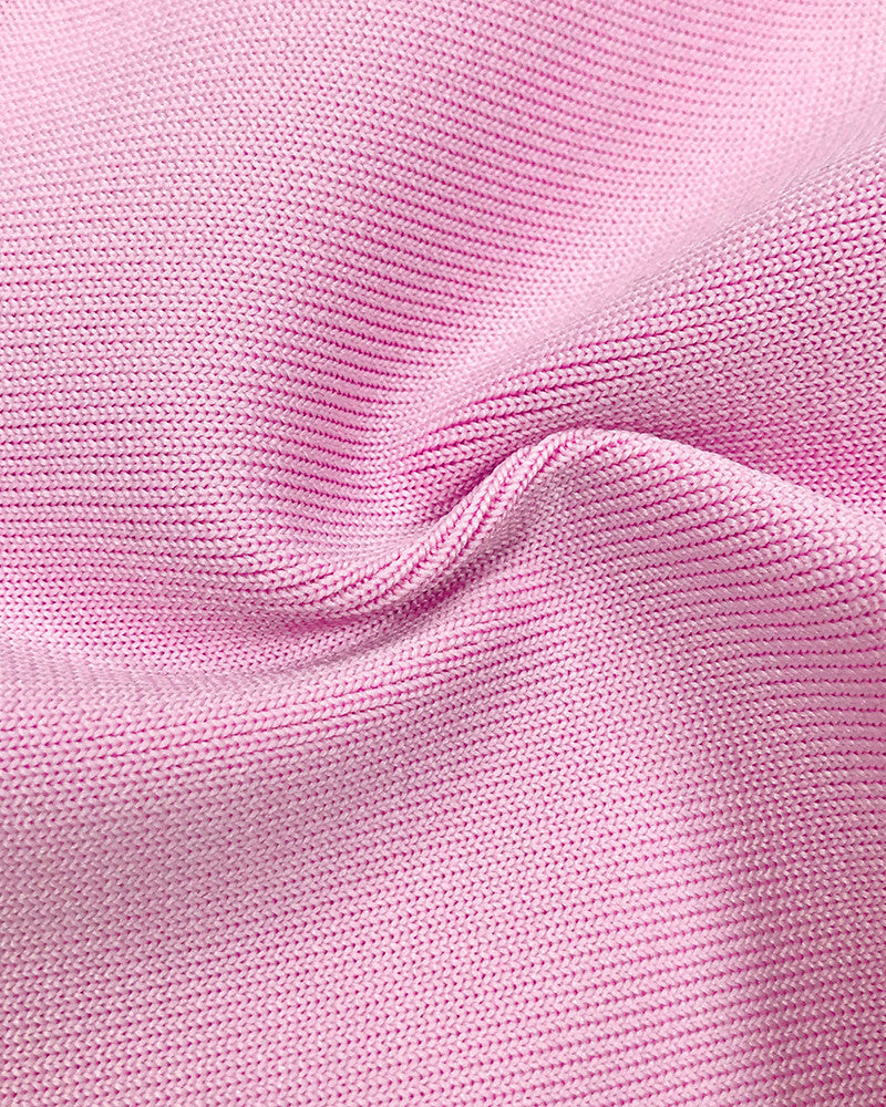 Floral Detail A Line Dress Pink