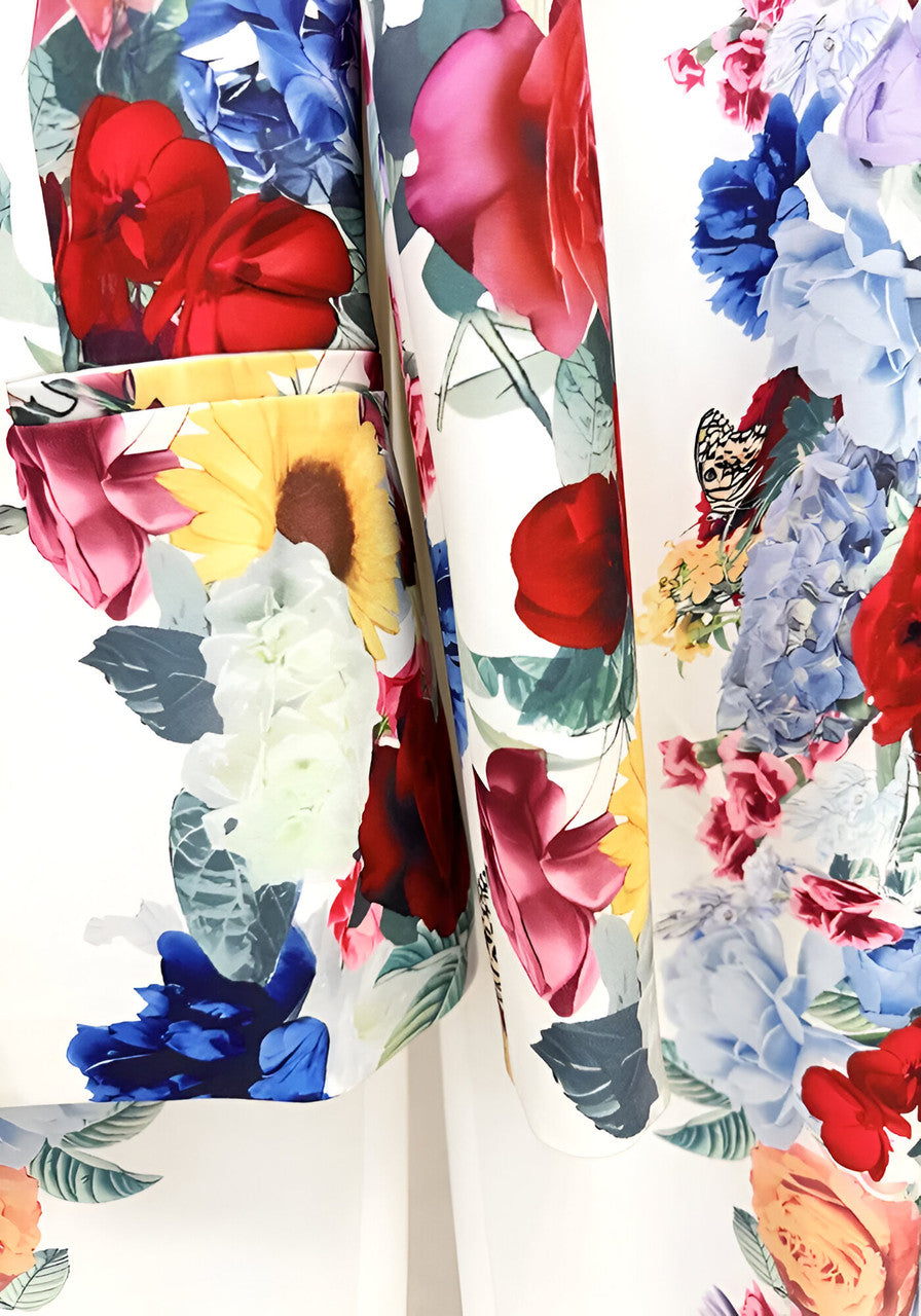 Floral Suit White