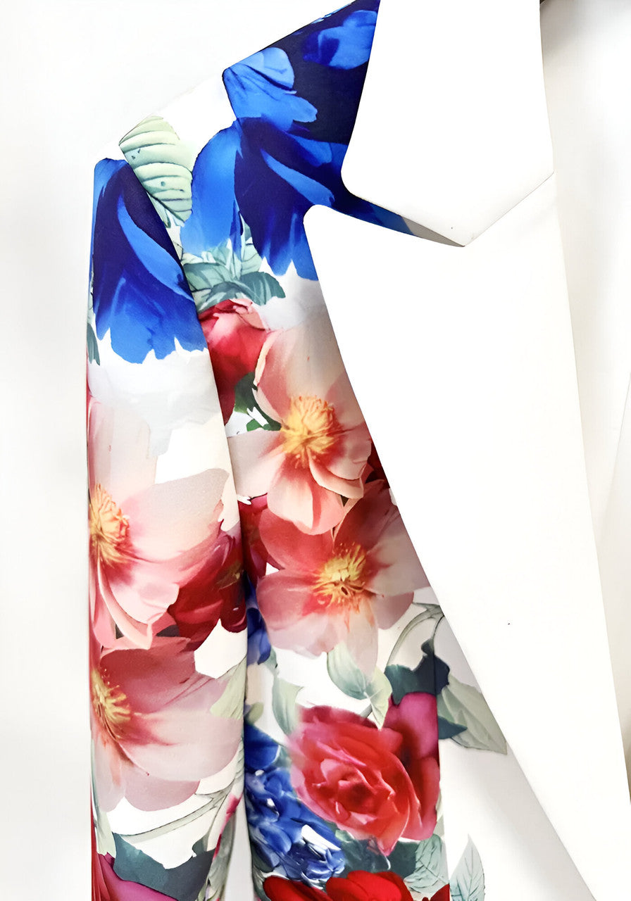 Floral Suit White
