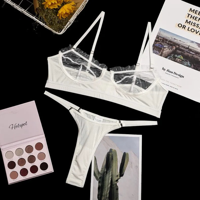 Flounce Lingerie Lace Transparent Underwear Delicate Erotic Lingerie Set Porn Exotic Sets Sexiest Outfit