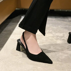 Formal Buckle Strap Office Style Pointed Pumps High Heels Sandals