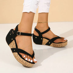 Formal Chunky Platform Clip-Toe Rivet Anti-Slip High Heel Sandals