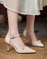 Formal Covered Buckle Strap Party Hollow High Heels Sandals