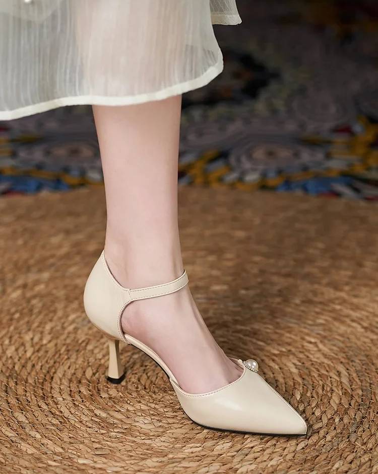 Formal Covered Buckle Strap Party Hollow High Heels Sandals