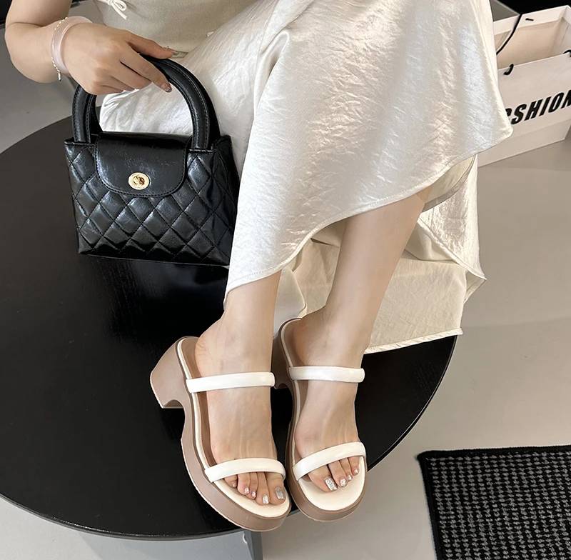 Formal Outside Rubber Open Toe Outdoor Thick Bottom Slide Sandals
