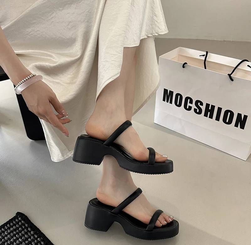 Formal Outside Rubber Open Toe Outdoor Thick Bottom Slide Sandals