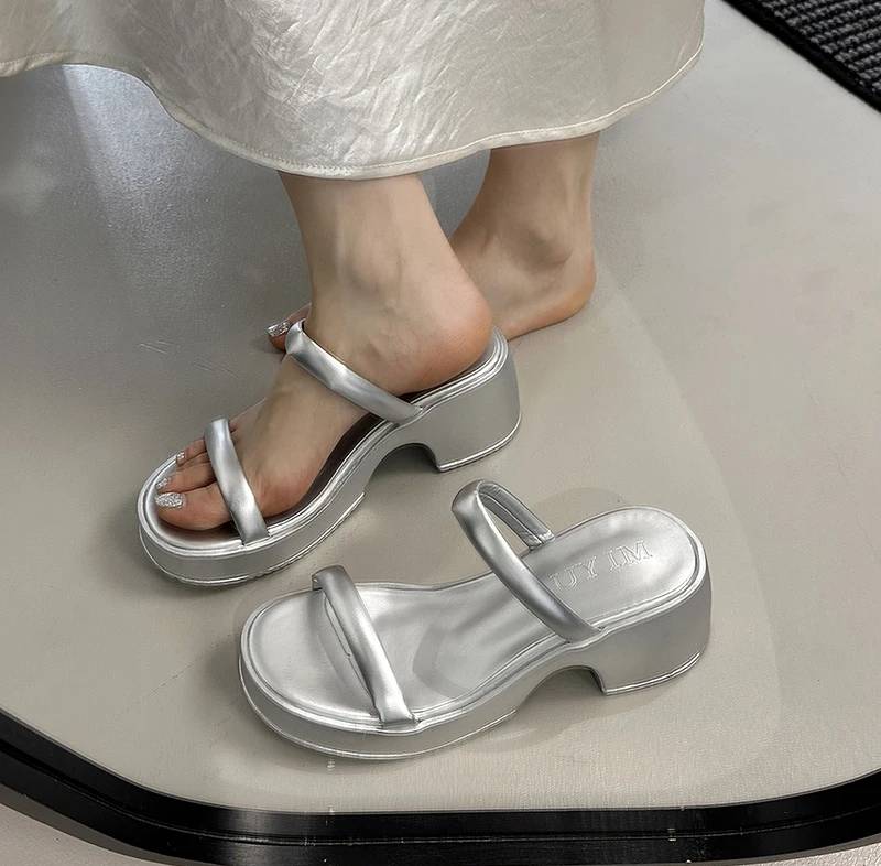 Formal Outside Rubber Open Toe Outdoor Thick Bottom Slide Sandals