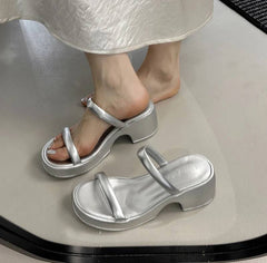 Formal Outside Rubber Open Toe Outdoor Thick Bottom Slide Sandals