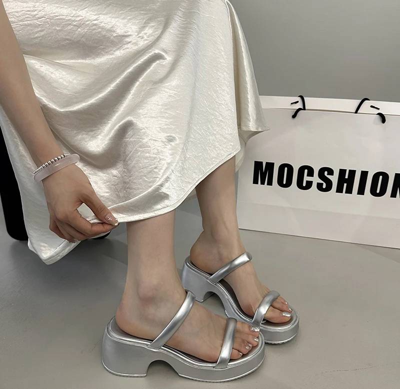 Formal Outside Rubber Open Toe Outdoor Thick Bottom Slide Sandals