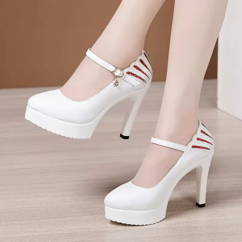 Formal Patent Leather Platform Office Style High Heels Pumps