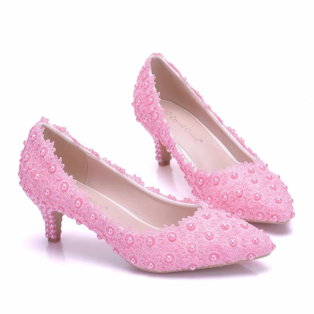 Mules Stilettos High Heels Bridal Shoes Pumps Sandals