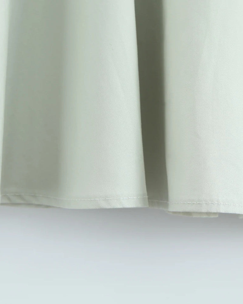 Halter Corset Detail A Line Dress Green