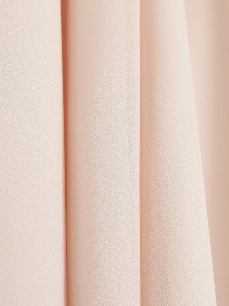 Halter A Line Backless Midi Dress Blush Pink