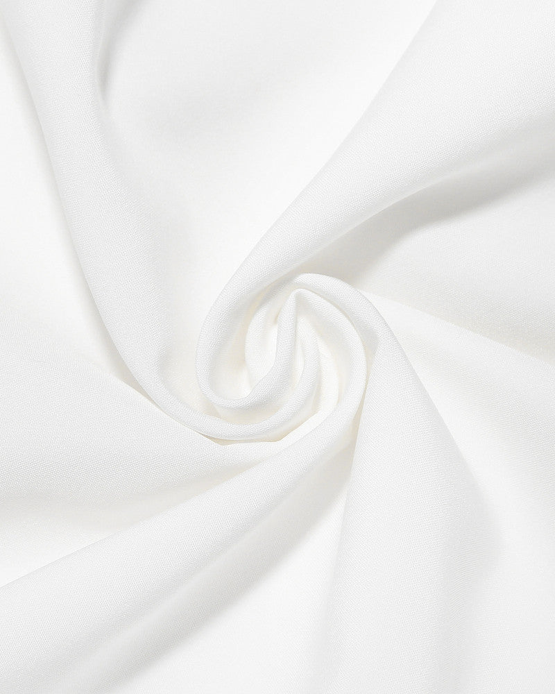 Halter A Line Midi Dress White
