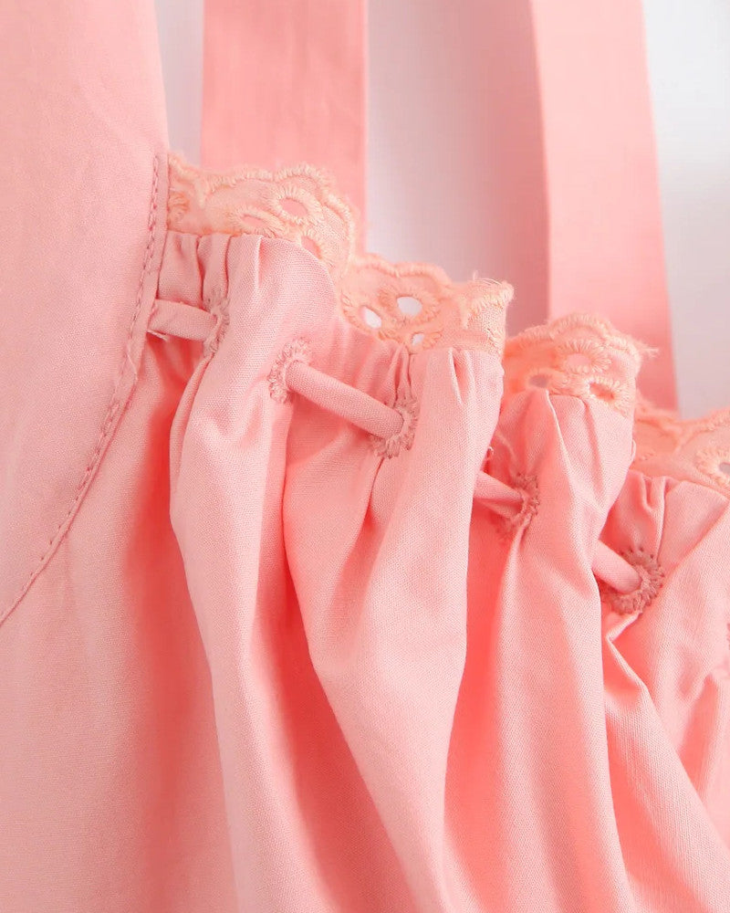 Halter Bustier Skater Midi Dress Pink