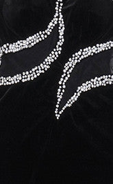 Halter Crystal Maxi Velvet Dress Black