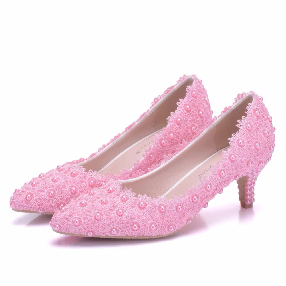 Mules Stilettos High Heels Bridal Shoes Pumps Sandals