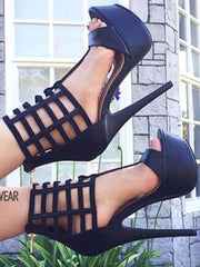 High Heel Sandals Women Shoes Open Toe Platform Type Ankle Strap Sandal Shoes