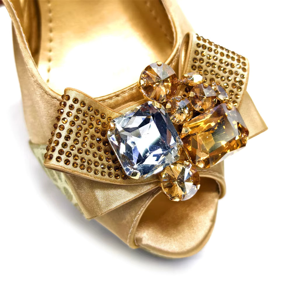 High Heel Wedding Party Bigger Size Design Shoes and Bags Matching Set