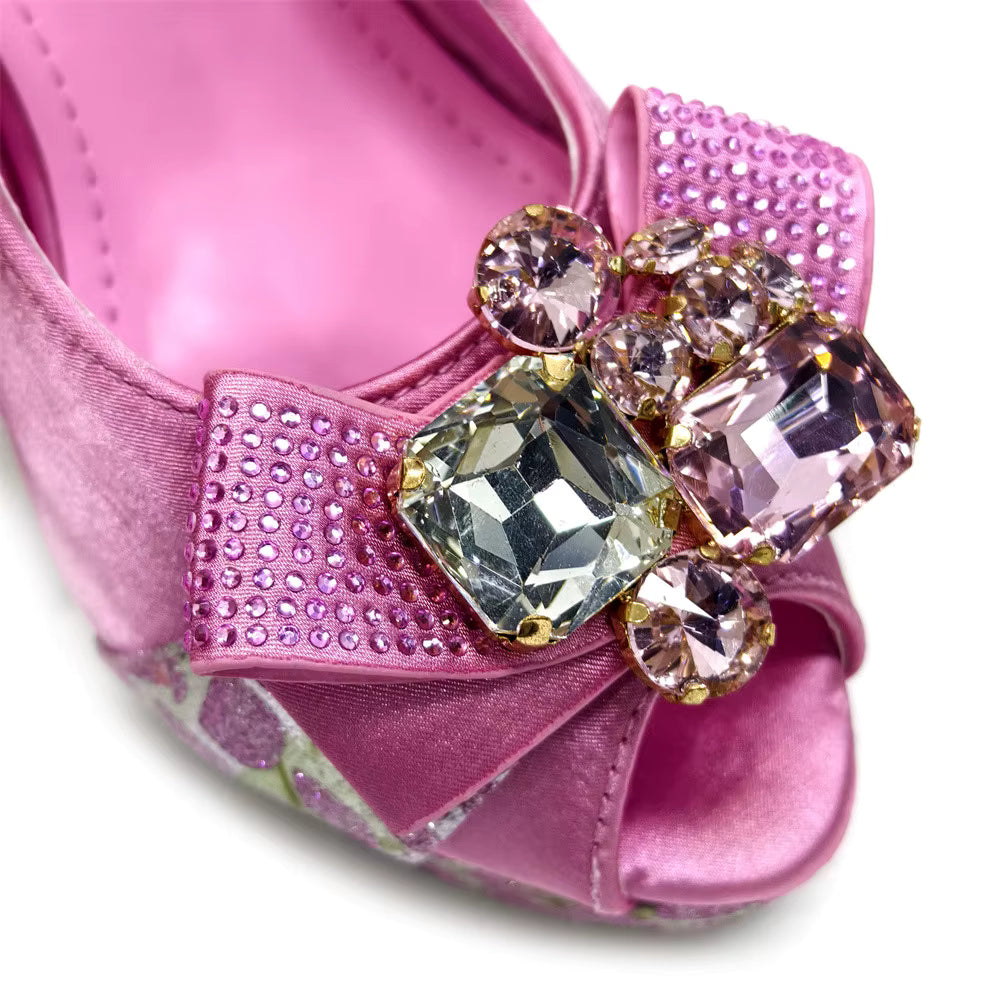 High Heel Wedding Party Bigger Size Design Shoes and Bags Matching Set