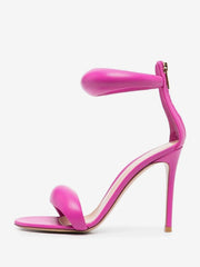 High Heel Women Open Toe Metallic Ankle Strap Prom Sandals