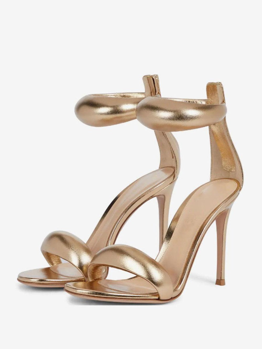 High Heel Women Open Toe Metallic Ankle Strap Prom Sandals