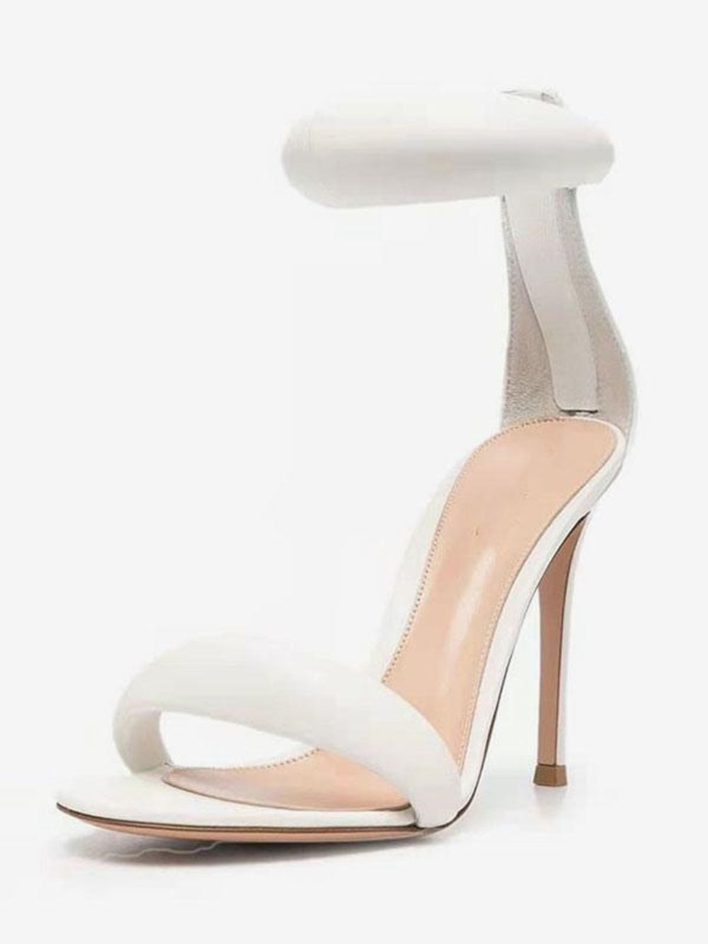 High Heel Women Open Toe Metallic Ankle Strap Prom Sandals