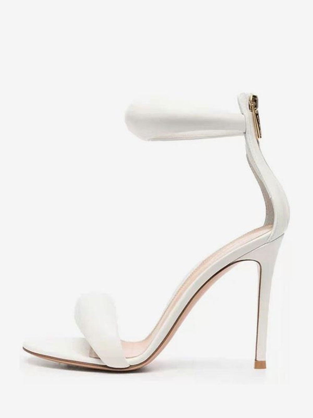 High Heel Women Open Toe Metallic Ankle Strap Prom Sandals