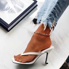 High Heeled Sandals Open Almond Toes Exposed Heels