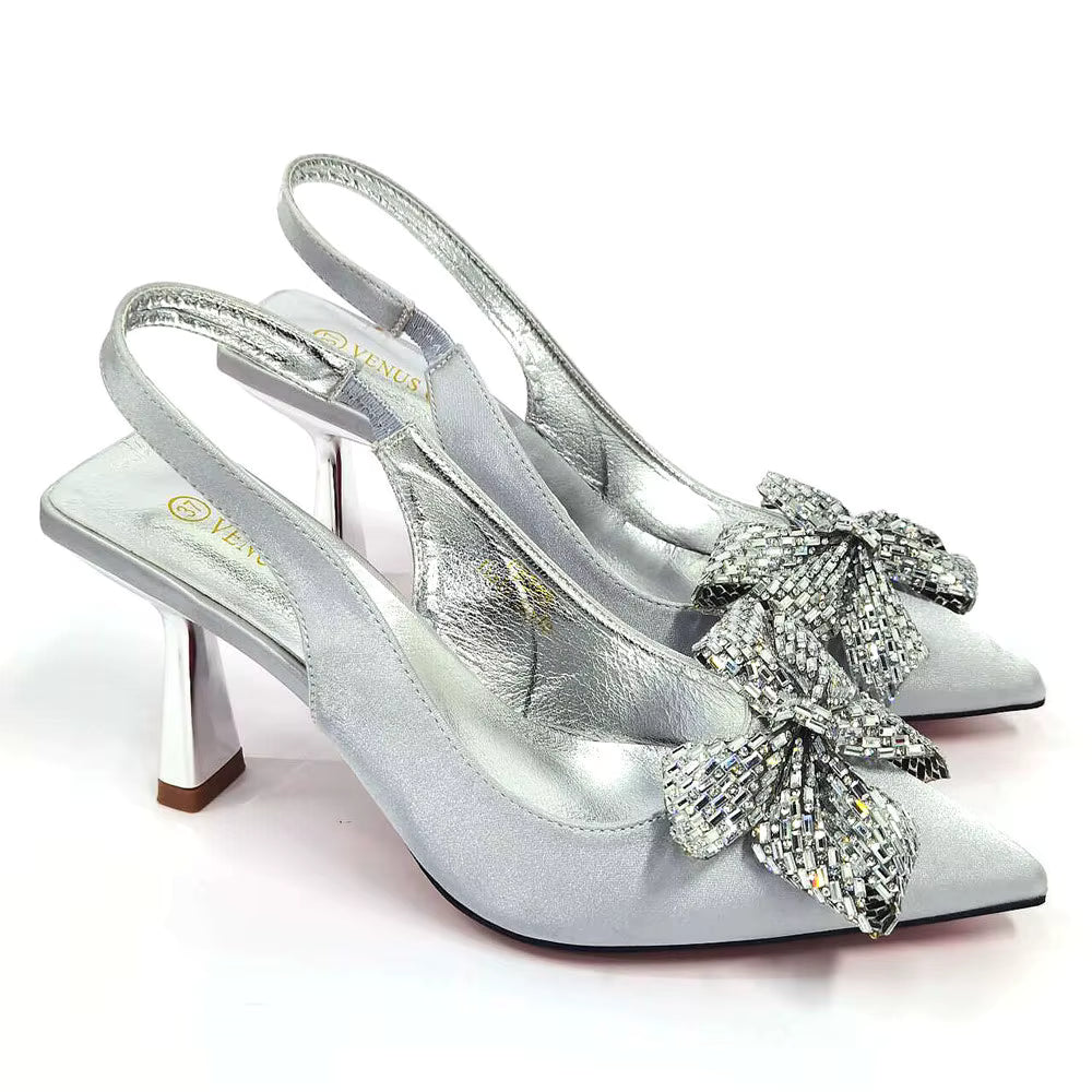 Hollow Design Shoes Matching Bag in Comfortable Sandals for Party