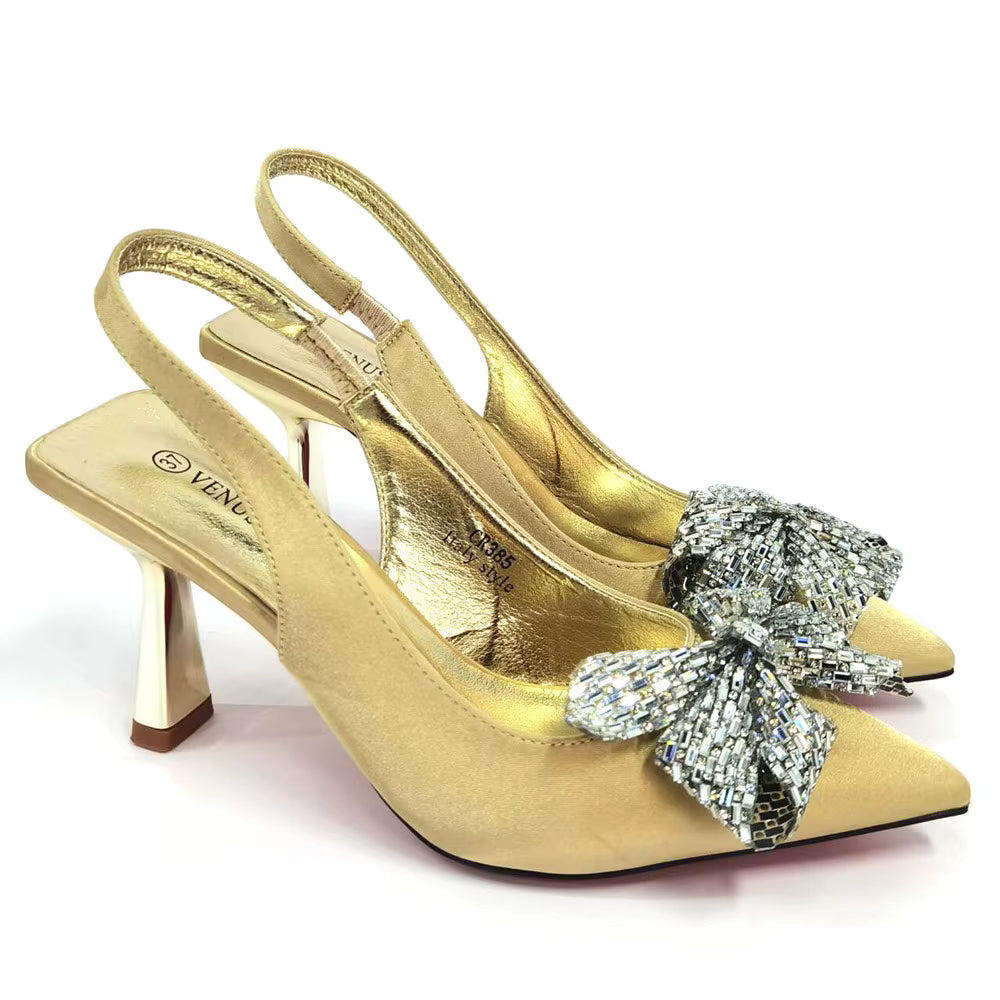 Hollow Design Shoes Matching Bag in Comfortable Sandals for Party
