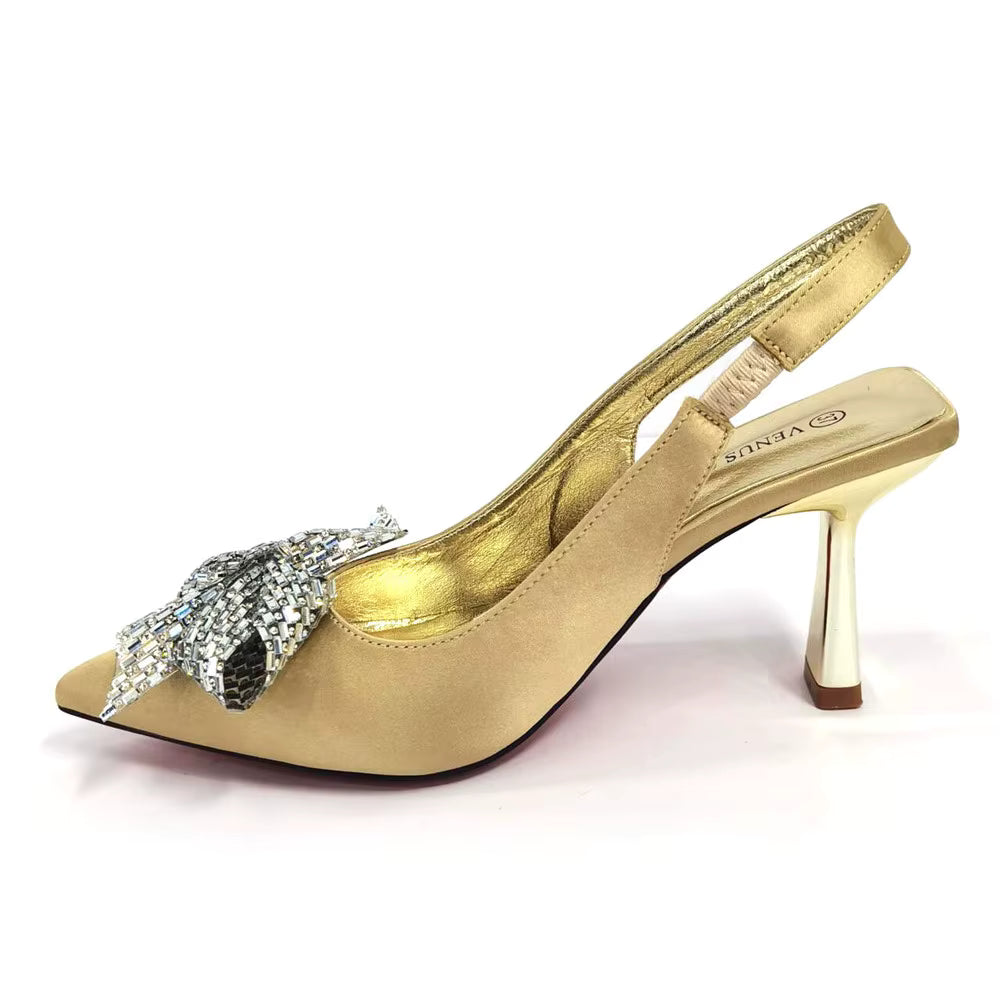 Hollow Design Shoes Matching Bag in Comfortable Sandals for Party