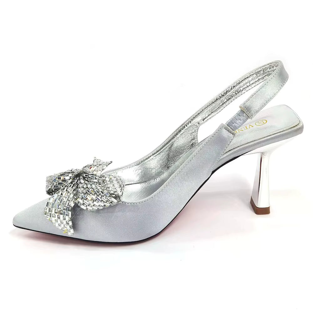 Hollow Design Shoes Matching Bag in Comfortable Sandals for Party