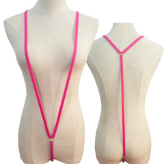 Sheer Mini Bodysuit Woman Lingerie Porn Micro Bikinis Back Bare Outfits Erotic Tiny Bow-tie Underwear Set