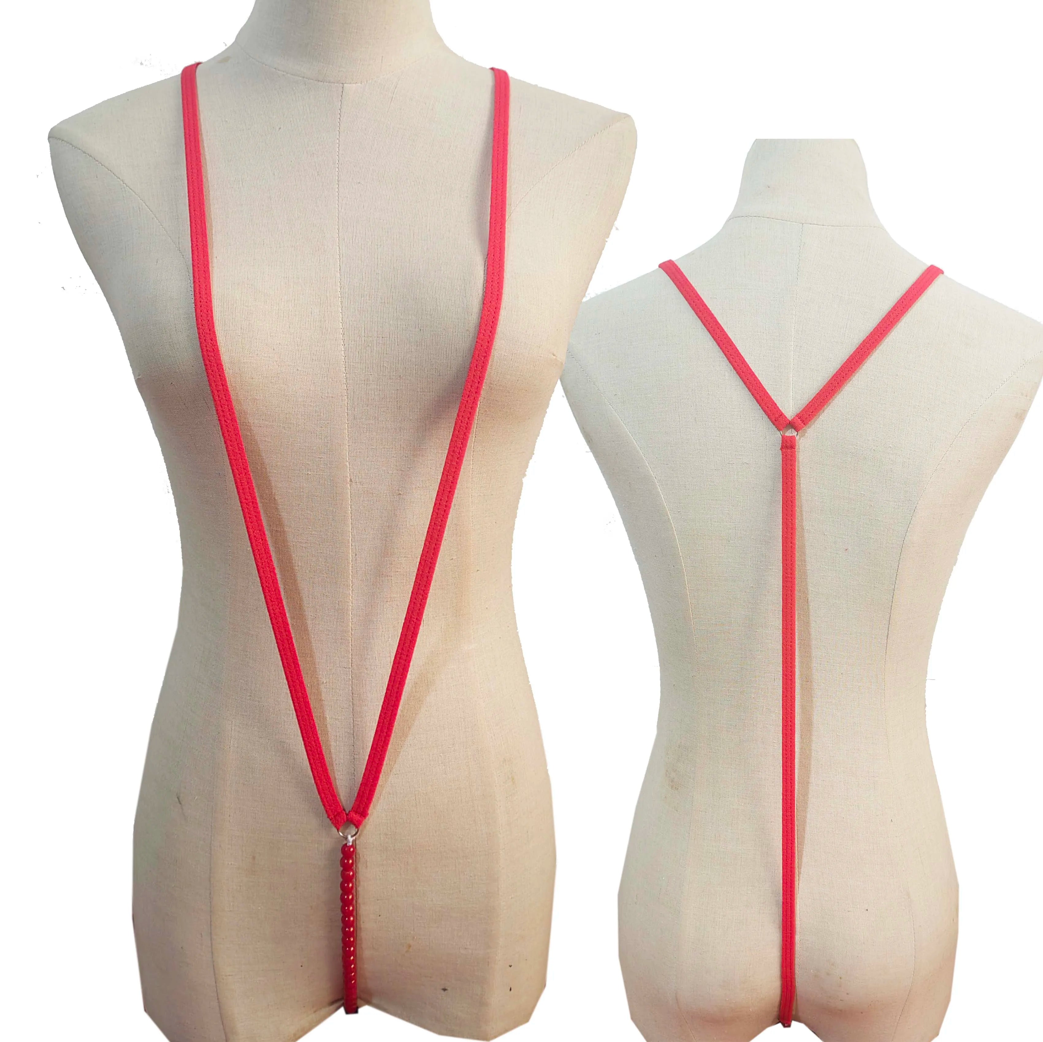 Sheer Mini Bodysuit Woman Lingerie Porn Micro Bikinis Back Bare Outfits Erotic Tiny Bow-tie Underwear Set