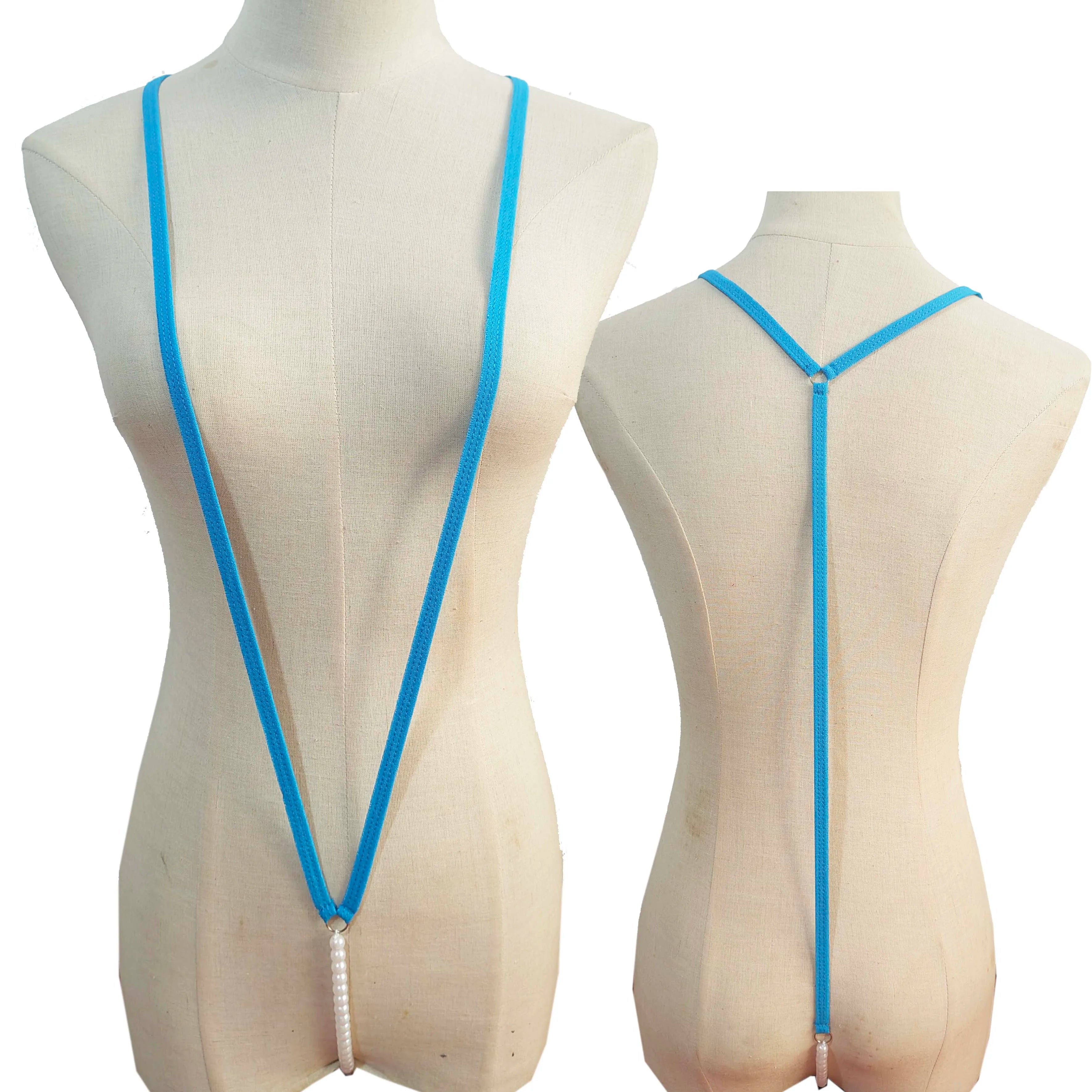 Sheer Mini Bodysuit Woman Lingerie Porn Micro Bikinis Back Bare Outfits Erotic Tiny Bow-tie Underwear Set